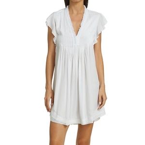 Poupette St Barth Sasha V-Neck Fringe Minidress